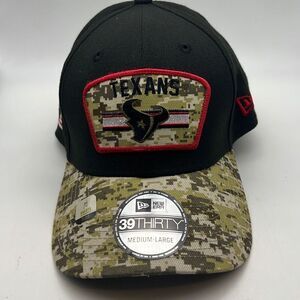 Houston Texans New Era 2021‎ Salute To Service 39THIRTY Flex Hat Camo M/L-NWT